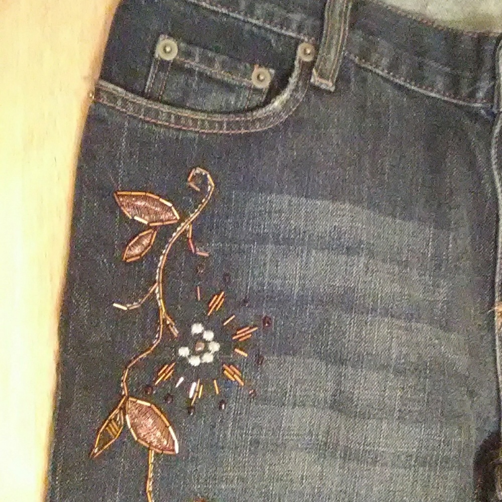 NWT. Copper and sterling beaded jeans by Howard's. - Picture 3 of 7